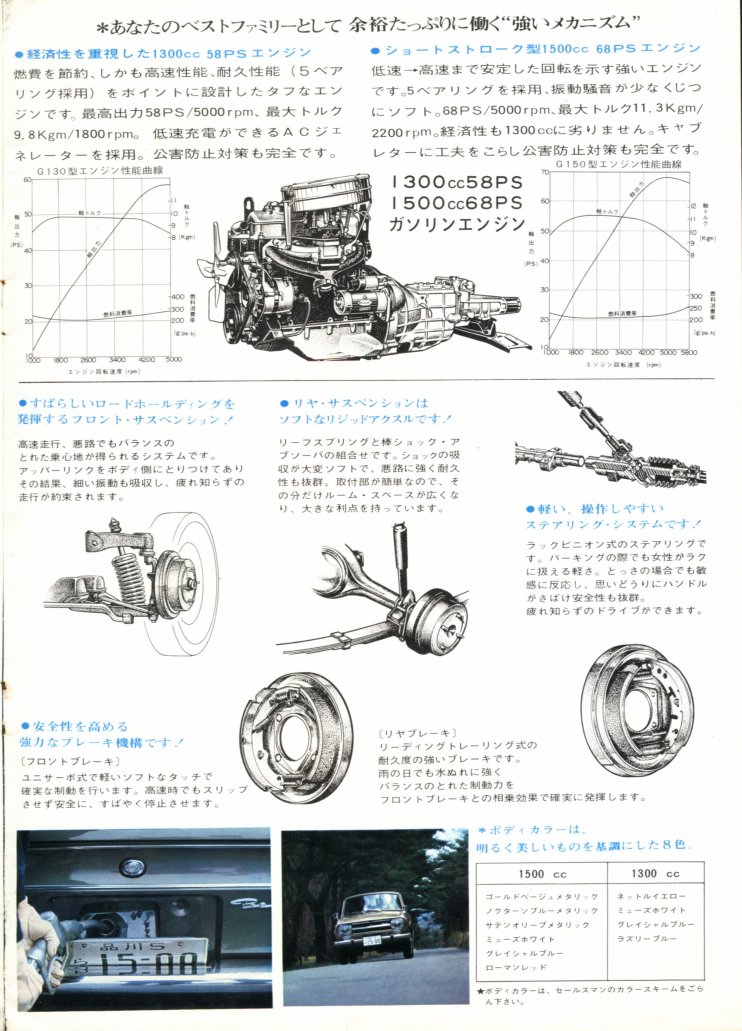 1967 Isuzu Bellett B 1500 brochure - Japanese - 8-pages - page 07.jpg