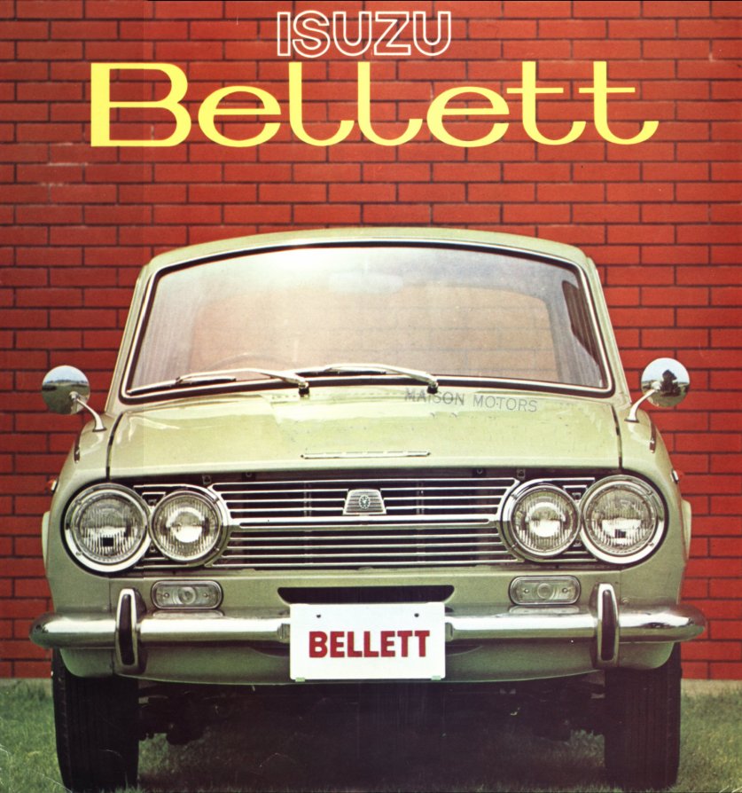 1964 Isuzu Bellett 1500 brochure - English language - single sheet, 6 panels - panel 01.jpg