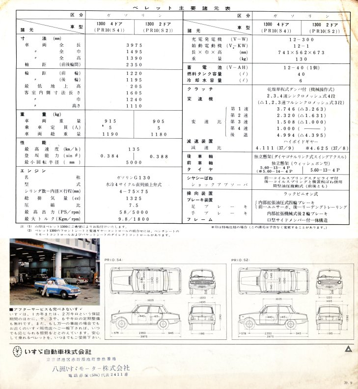 1964 Isuzu Bellett 1300 brochure - Japanese - 12 pages - 12.jpg