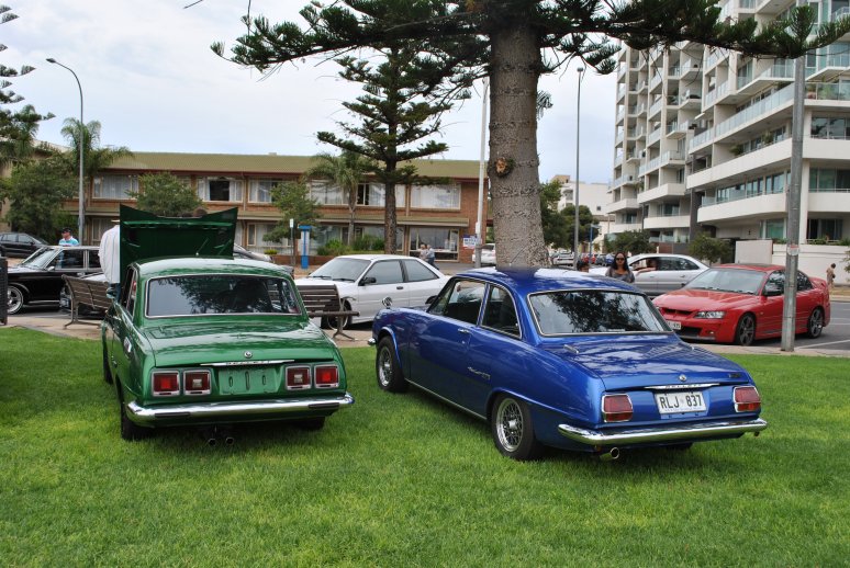 16 - Isuzu display - Bellett GTR and Bruno's Bellett GT.JPG