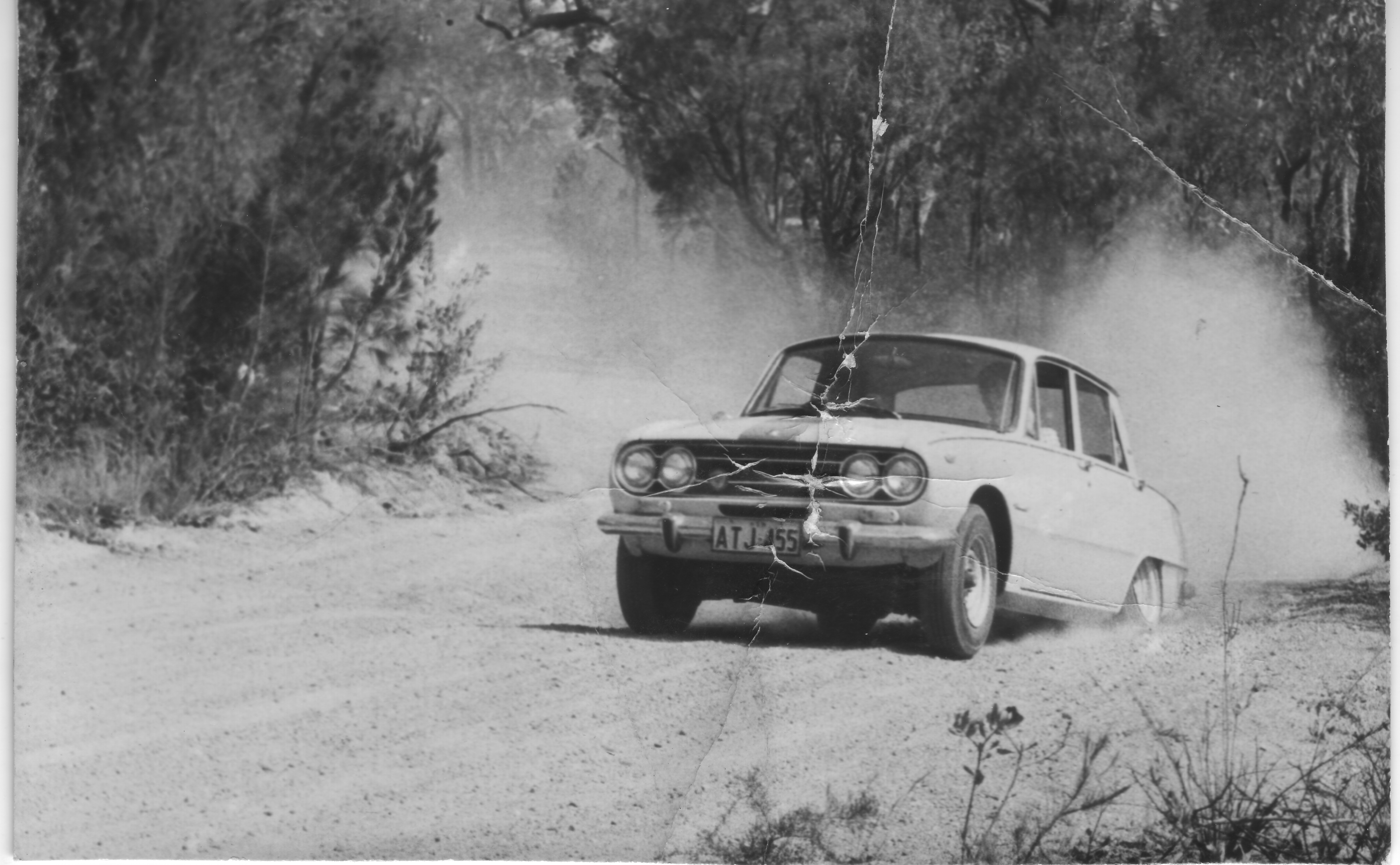 Ted Freeman's ex Bob Drane Bellett on a club rally somewhere around Wisemans Ferry.jpg